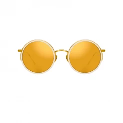 Ralph & Russo Watson Round Sunglasses In Cream Women's