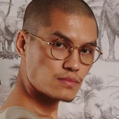 LINDA FARROW (U.K.) Women's Anton Oval Optical Frame In Yellow Gold And Tortoiseshell