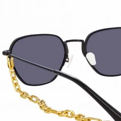 Linda Farrow Women's Alessandra Rich 1 C10 Rectangular Sunglasses