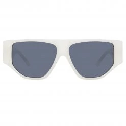 The Attico Ivan Angular Sunglasses In White