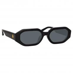 Women's The Attico Irene Angular Sunglasses In Black 7 Women's The Attico Irene Angular Sunglasses In Black
