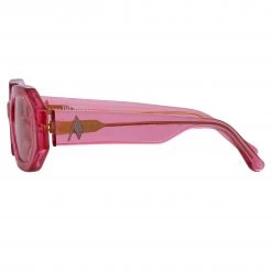 The Attico Irene Angular Sunglasses In Strawberry Women's 6 The Attico Irene Angular Sunglasses In Strawberry Women's