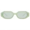 The Attico Irene Angular Sunglasses In Mint Women's