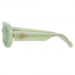 The Attico Irene Angular Sunglasses In Mint Women's 7 The Attico Irene Angular Sunglasses In Mint Women's