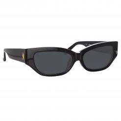 The Attico Vanessa Cat Eye Sunglasses In Black