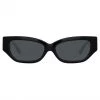 The Attico Vanessa Cat Eye Sunglasses In Black