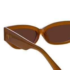 The Attico Vanessa Cat Eye Sunglasses In Brown