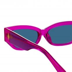 The Attico Vanessa Cat Eye Sunglasses In Fucshia Women's