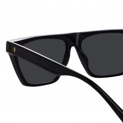 Women's The Attico Erin Flat Top Sunglasses In Black 7 Women's The Attico Erin Flat Top Sunglasses In Black