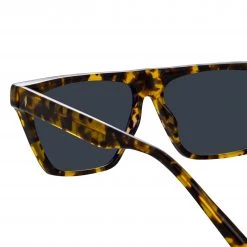 Women's The Attico Erin Flat Top Sunglasses In Tortoiseshell 6 Women's The Attico Erin Flat Top Sunglasses In Tortoiseshell