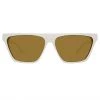 The Attico Erin Flat Top Sunglasses In White Women's