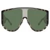 The Attico Iman Shield Sunglasses In Tortoiseshell