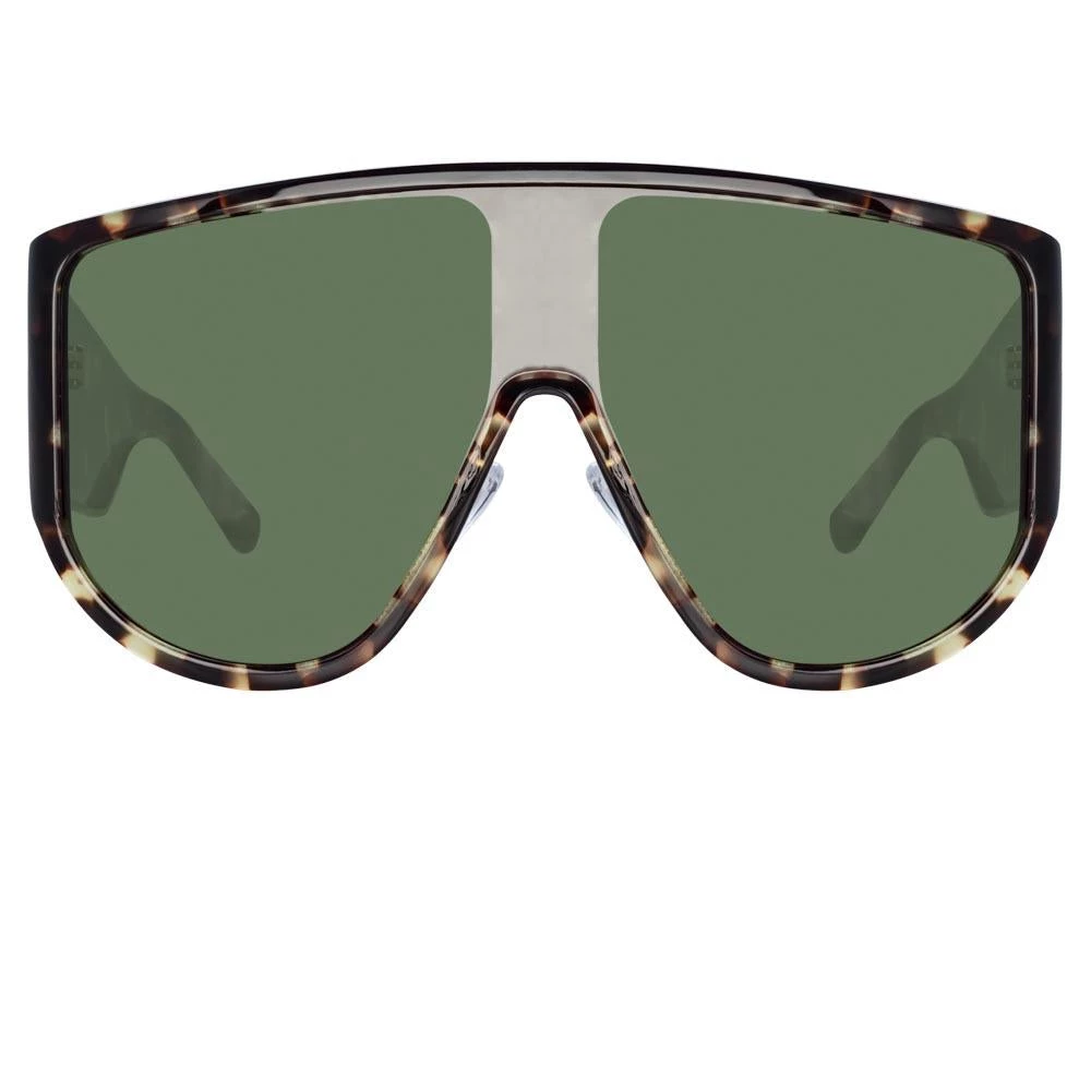 The Attico Iman Shield Sunglasses In Tortoiseshell 1 The Attico Iman Shield Sunglasses In Tortoiseshell