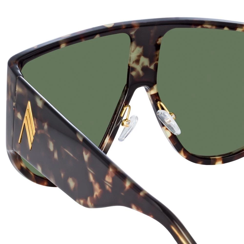 The Attico Iman Shield Sunglasses In Tortoiseshell 5 The Attico Iman Shield Sunglasses In Tortoiseshell