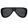 The Attico Edie Aviator Sunglasses In Black