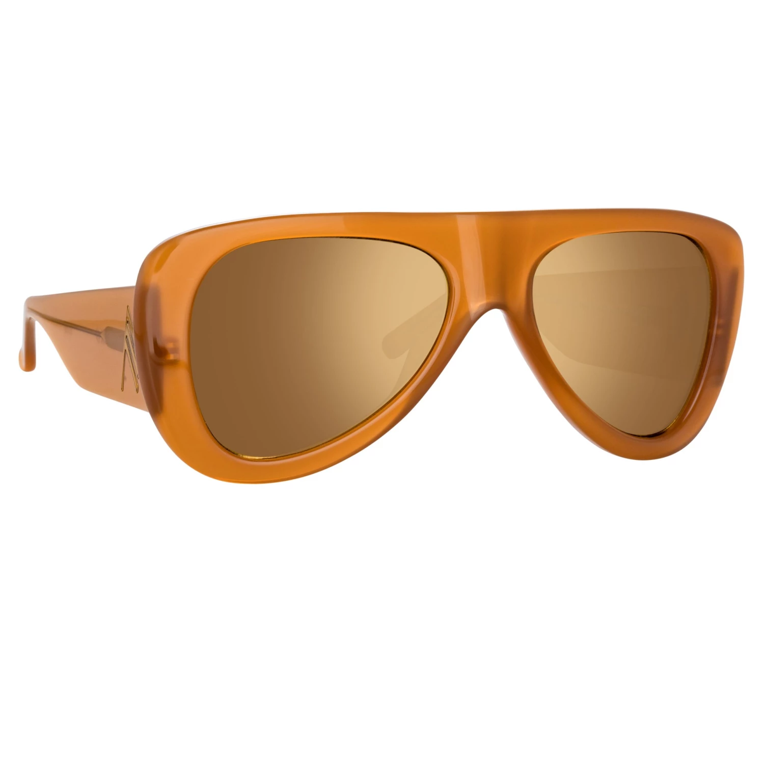 Women's The Attico Edie Aviator Sunglasses In Brown 2 Women's The Attico Edie Aviator Sunglasses In Brown