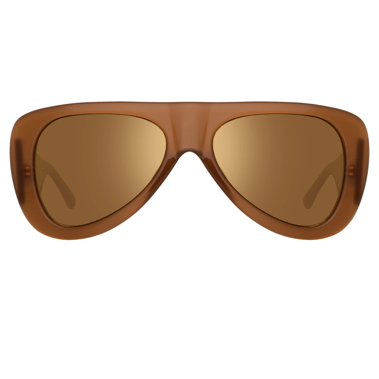 Women's The Attico Edie Aviator Sunglasses In Brown 1 Women's The Attico Edie Aviator Sunglasses In Brown