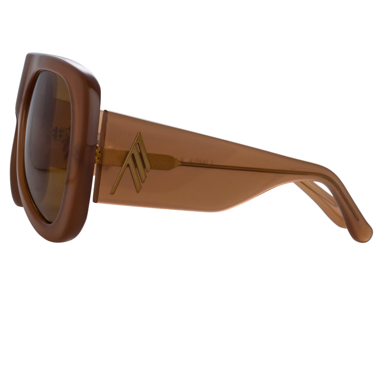 Women's The Attico Edie Aviator Sunglasses In Brown 3 Women's The Attico Edie Aviator Sunglasses In Brown