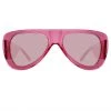 The Attico Edie Aviator Sunglasses In Strawberry