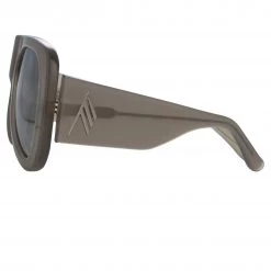 Women's The Attico Edie Aviator Sunglasses In Silver