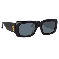 Women's The Attico Marfa Rectangular Sunglasses In Black 7 Women's The Attico Marfa Rectangular Sunglasses In Black