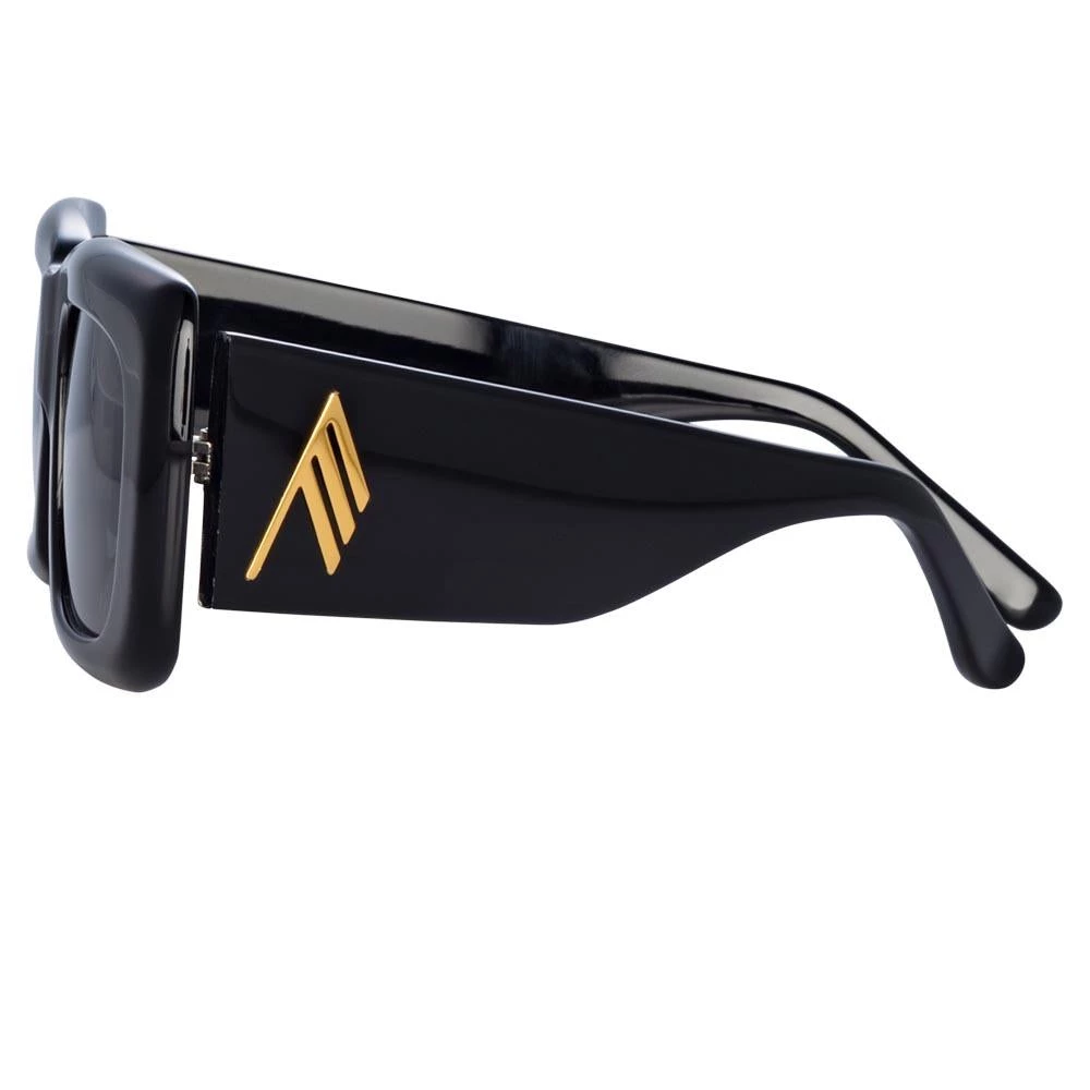 Women's The Attico Marfa Rectangular Sunglasses In Black 4 Women's The Attico Marfa Rectangular Sunglasses In Black