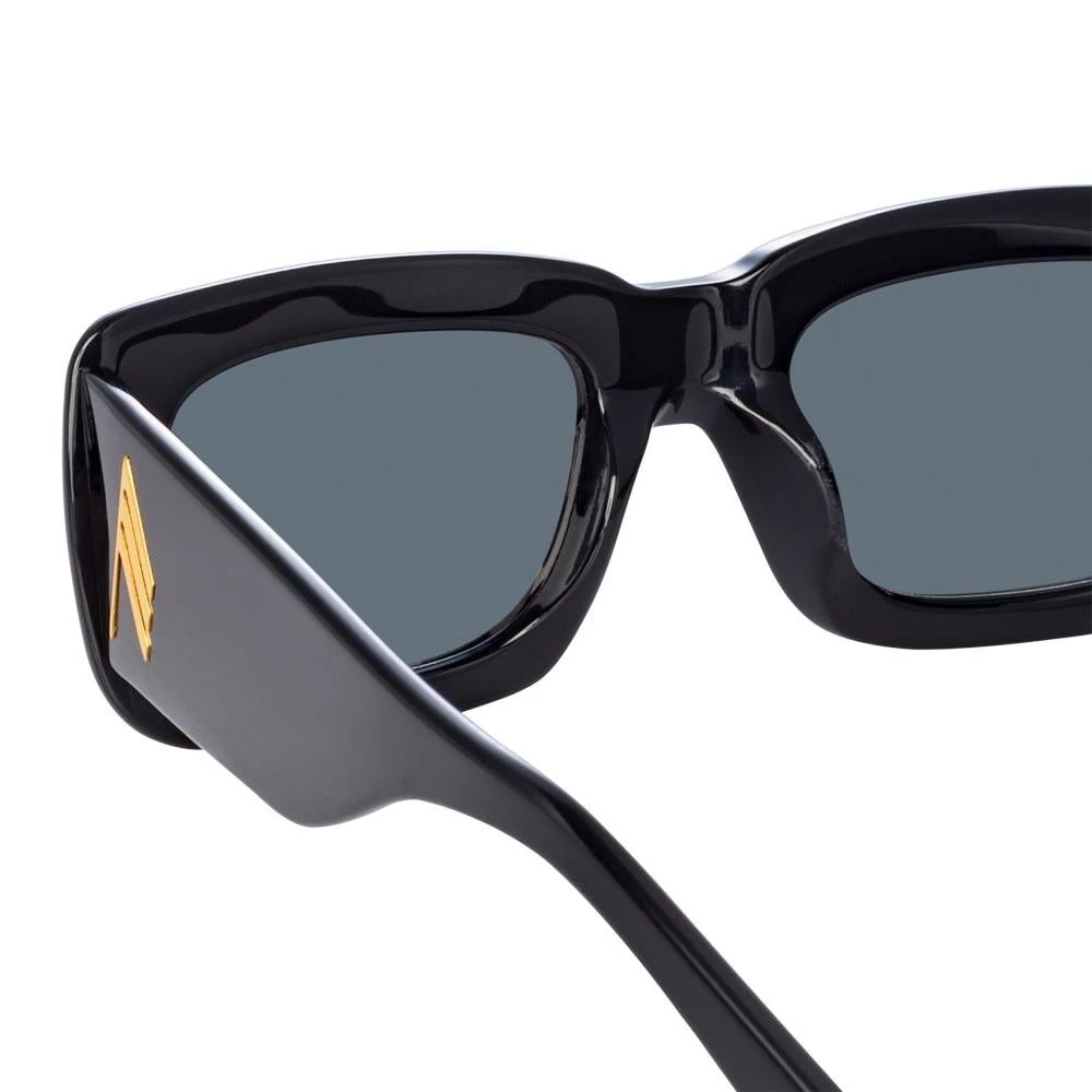 Women's The Attico Marfa Rectangular Sunglasses In Black 5 Women's The Attico Marfa Rectangular Sunglasses In Black