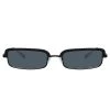 The Attico Dana Rectangular Sunglasses In Black