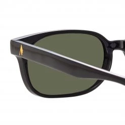 The Attico Gigi Rectangular Sunglasses In Black