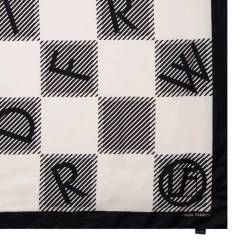 Linda Farrow Black And White Logo Check Scarf 135cm Accessories 5 Linda Farrow Black And White Logo Check Scarf 135cm Accessories