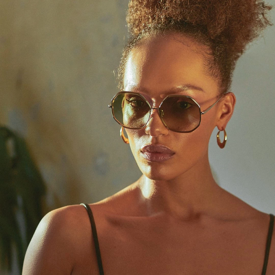 LINDA FARROW (U.K.) Women's Camila Oversized Sunglasses In Rose Gold 2 LINDA FARROW (U.K.) Women's Camila Oversized Sunglasses In Rose Gold