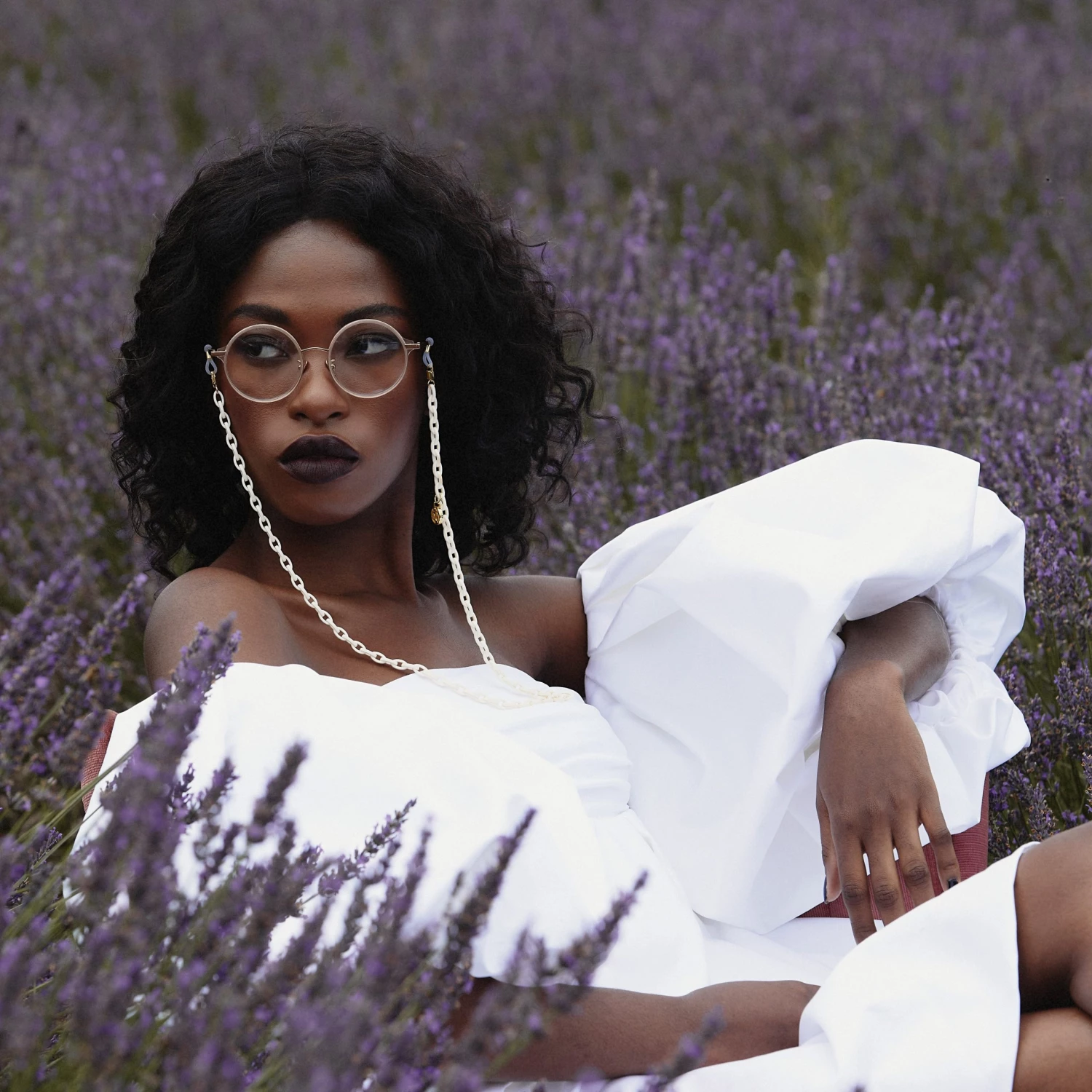 LINDA FARROW (U.K.) Bara Round Optical Frame In Ash 1 LINDA FARROW (U.K.) Bara Round Optical Frame In Ash