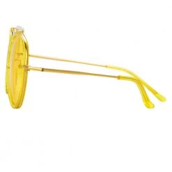 Linda Farrow Women's Dries Van Noten 188 C2 Aviator Sunglasses