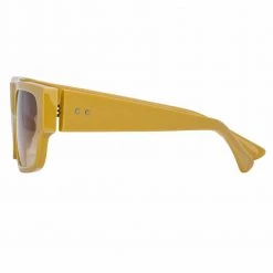 Linda Farrow Dries Van Noten 189 C3 Rectangular Sunglasses Women's