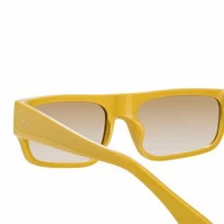 Linda Farrow Dries Van Noten 189 C3 Rectangular Sunglasses Women's
