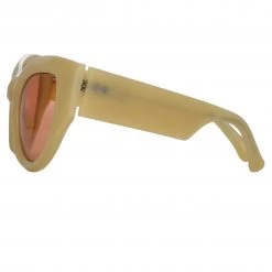 Dries Van Noten Wrap Sunglasses In Beige 6 Dries Van Noten Wrap Sunglasses In Beige