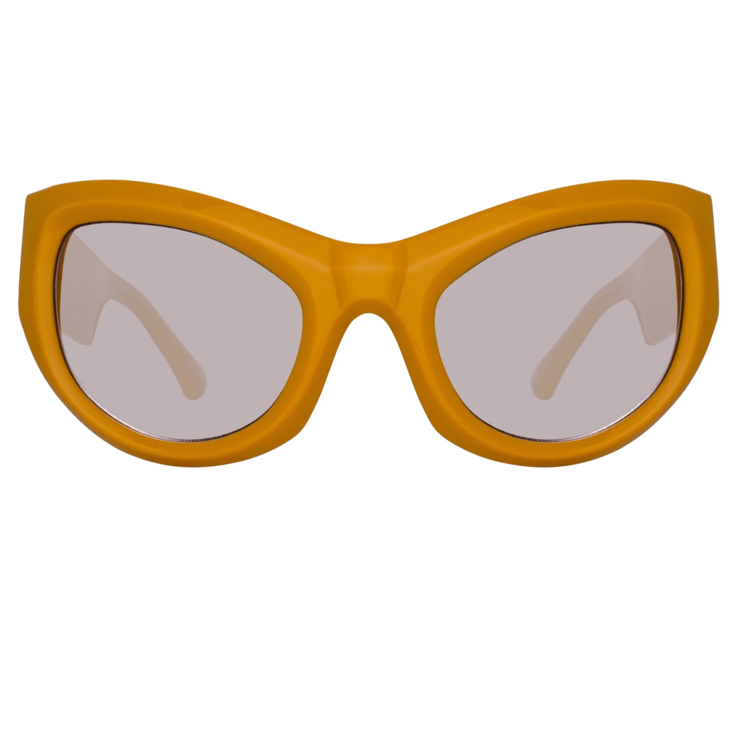 Women's Dries Van Noten Wrap Sunglasses In Yellow 1 Women's Dries Van Noten Wrap Sunglasses In Yellow