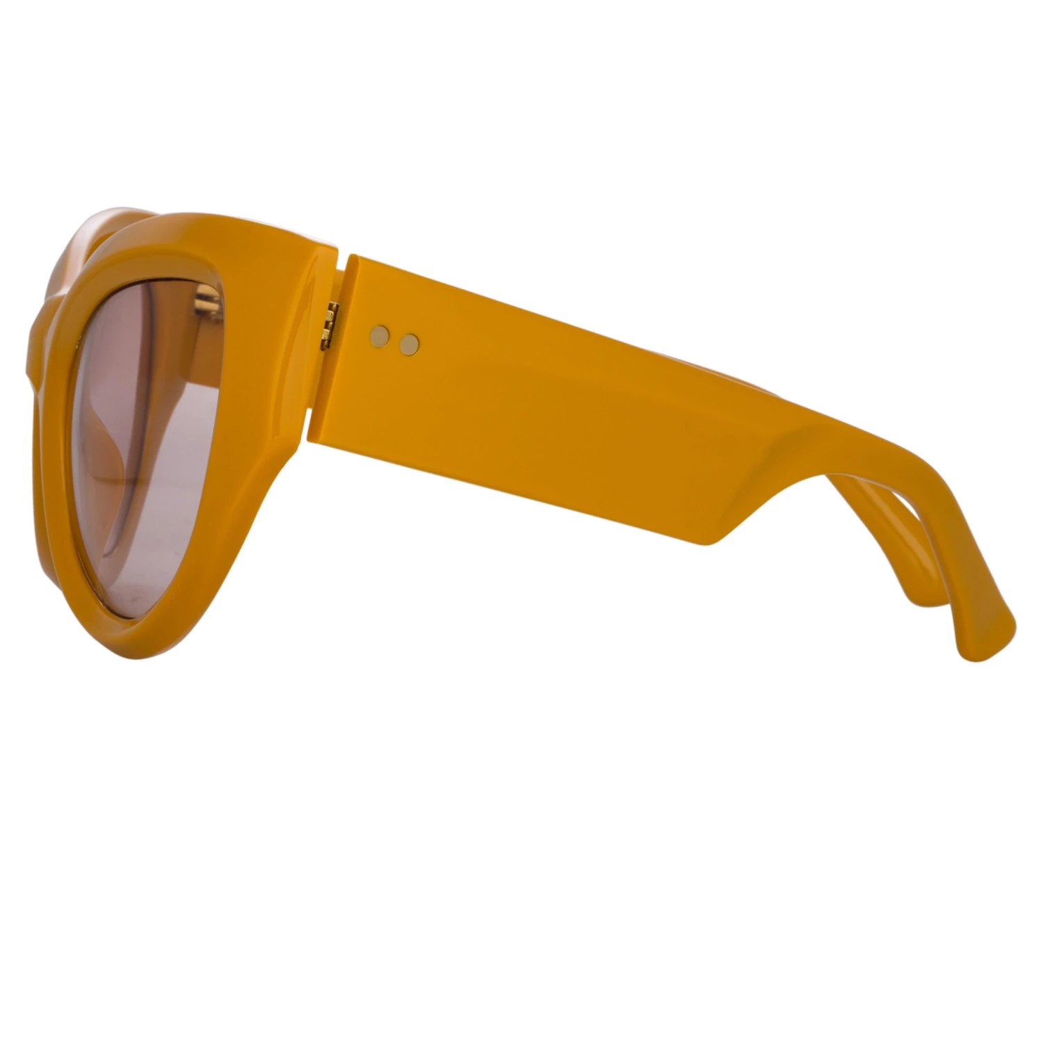 Women's Dries Van Noten Wrap Sunglasses In Yellow 3 Women's Dries Van Noten Wrap Sunglasses In Yellow