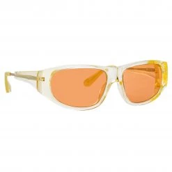 Dries Van Noten D-Frame Sunglasses In Beige