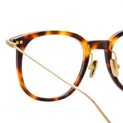 Women's Linda Farrow Linear Stern C7 Square Optical Frame