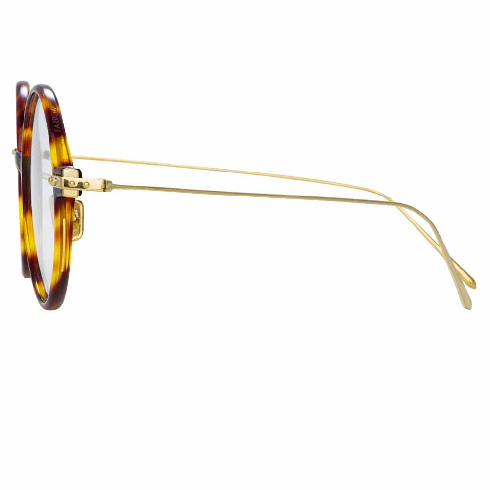 Linda Farrow Linear Savoye A C3 Round Optical Frame 4 Linda Farrow Linear Savoye A C3 Round Optical Frame