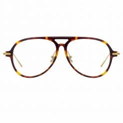 Linda Farrow Linear Gilles A C2 Aviator Optical Frame
