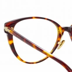 Women's Linda Farrow Linear Arch A C2 Cat Eye Optical Frame