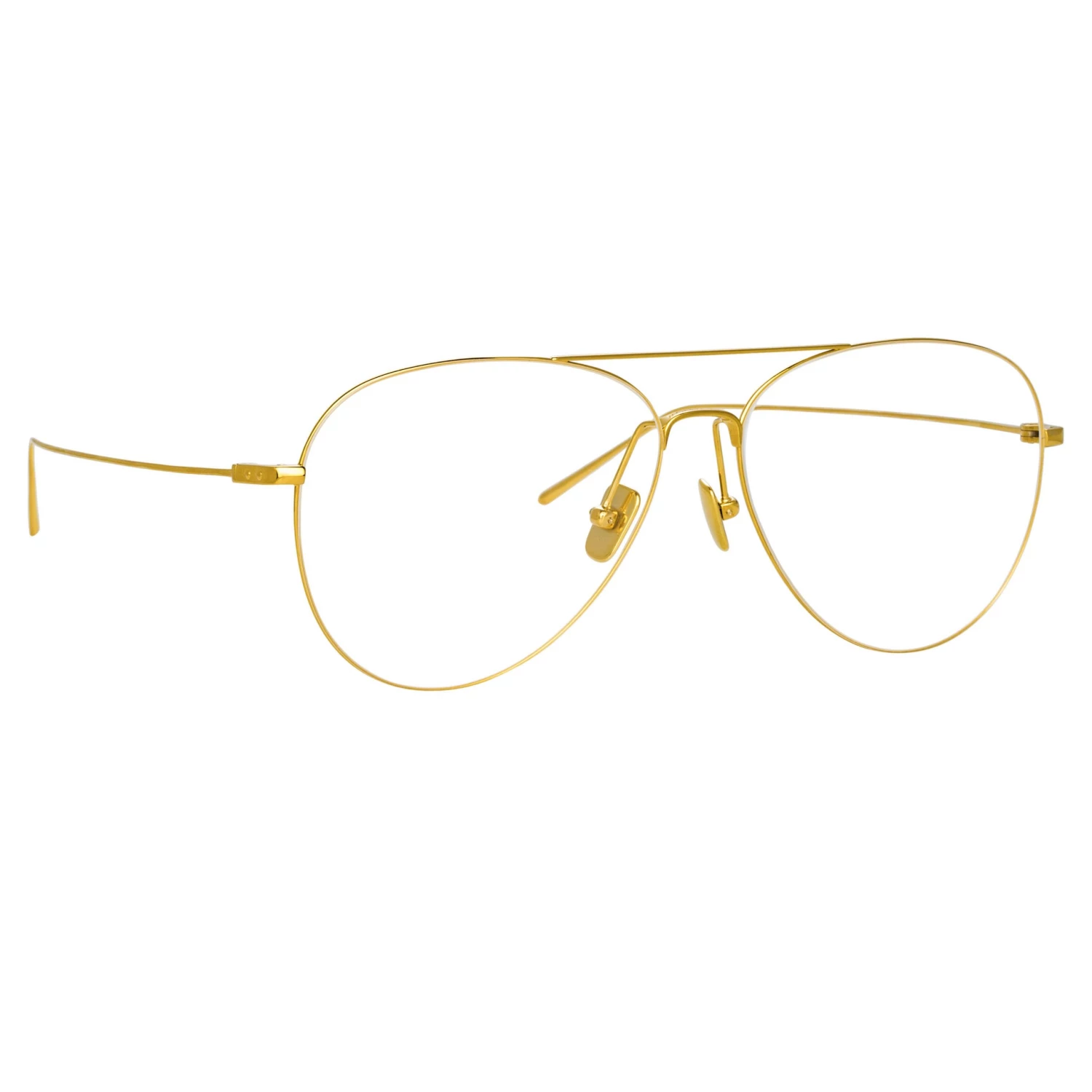 Linda Farrow Linear Lloyds Aviator Optical Frame In Yellow Gold 2 Linda Farrow Linear Lloyds Aviator Optical Frame In Yellow Gold