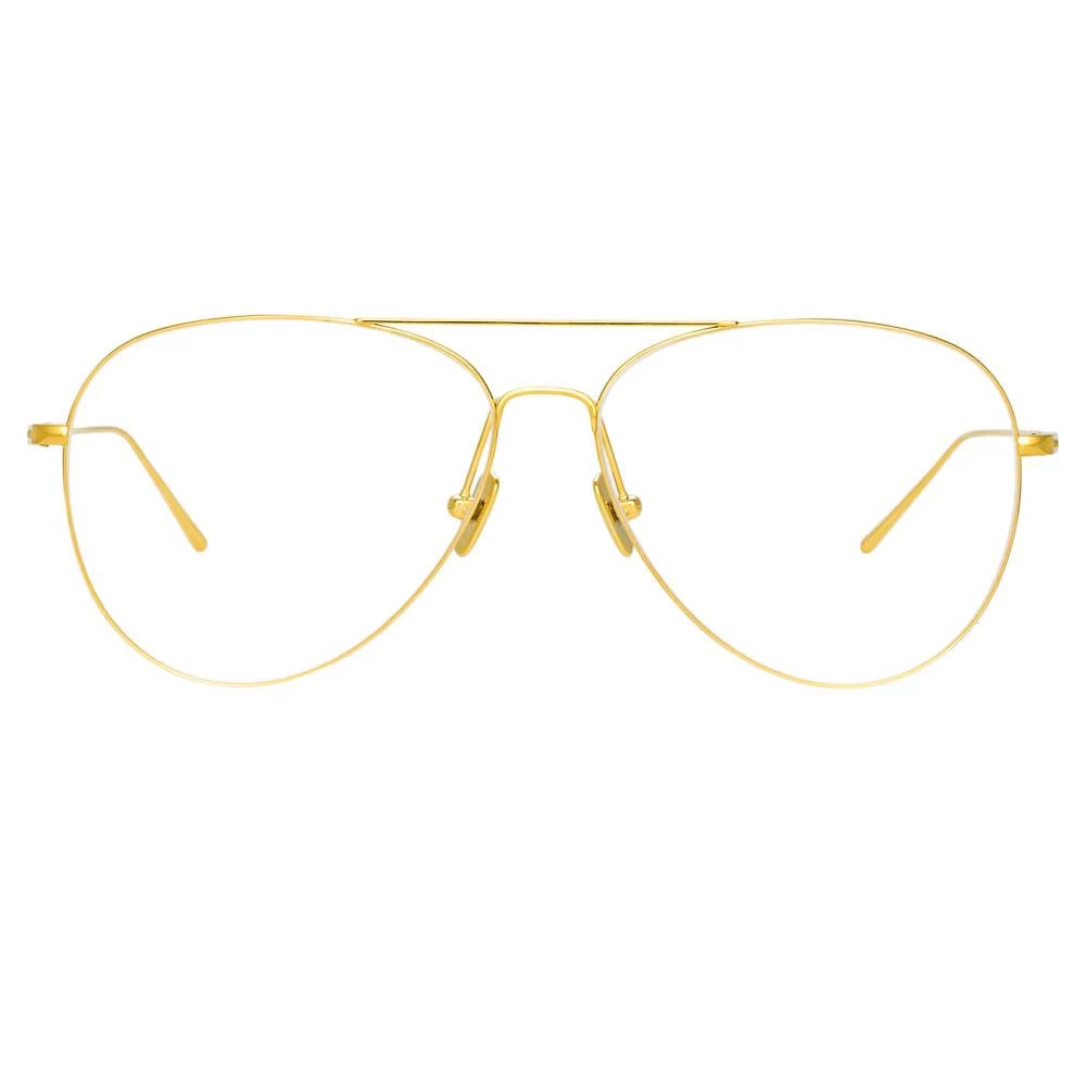 Linda Farrow Linear Lloyds Aviator Optical A Frame In Yellow Gold 1 Linda Farrow Linear Lloyds Aviator Optical A Frame In Yellow Gold