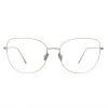Linda Farrow Linear Maya Cat Eye Optical Frame In White Gold