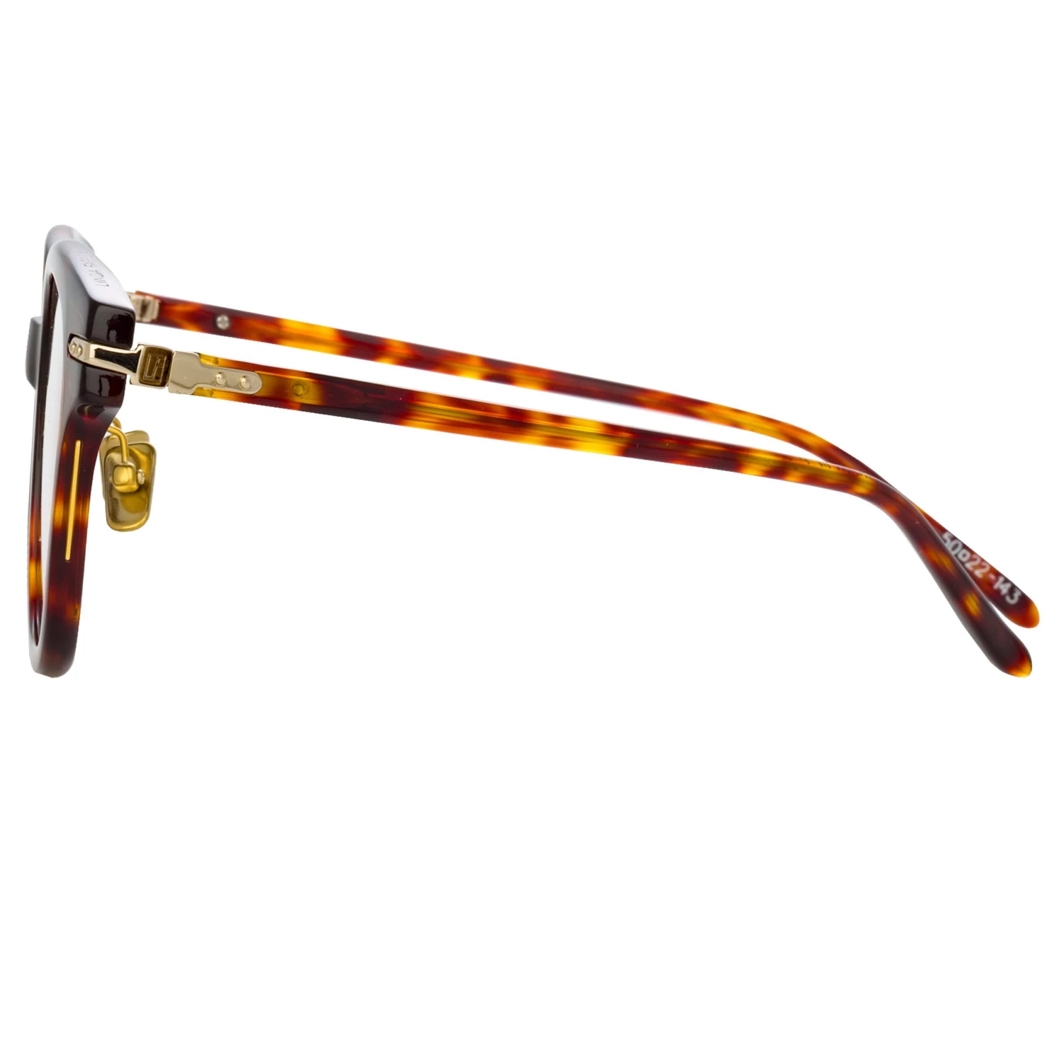 Linda Farrow Linear Atkins Optical D-Frame In Tortoiseshell Women's 4 Linda Farrow Linear Atkins Optical D-Frame In Tortoiseshell Women's