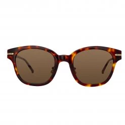 Linda Farrow Linear Atkins D-Frame Sunglasses In Tortoiseshell