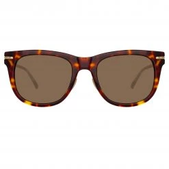 Linda Farrow Chrysler D-Frame Sunglasses In Tortoiseshell
