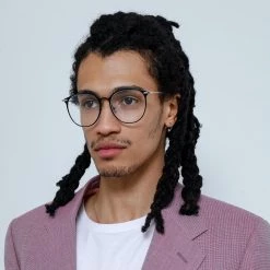 Linda Farrow Linear Sophia Oval Optical Frame In Black And Yellow Gold